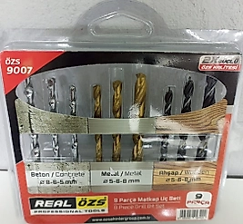 REAL ÖZS PROFESYONEL 9 PARÇA MATKAP UCU